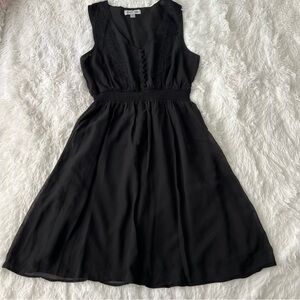 Shelby & Palmer Black Sleeveless A-Line Midi Dress